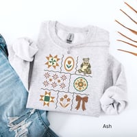 Image 1 of Orange & Green Granny Crewneck
