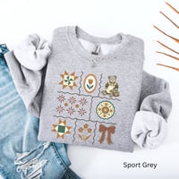 Image 2 of Orange & Green Granny Crewneck