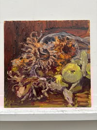 Image 2 of Quinces and dried sunflowers 30cm x 30cm 