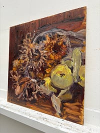 Image 3 of Quinces and dried sunflowers 30cm x 30cm 