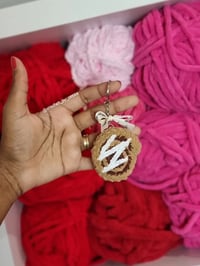Image 2 of Pre-order Handmade Crochet Cinnamon Roll Keychain