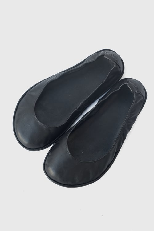 Image of Lotus in Black Matte - Leather Ballet flats - 34.5EU