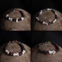 Image 1 of Lava Beads & Bones Bracelets 
