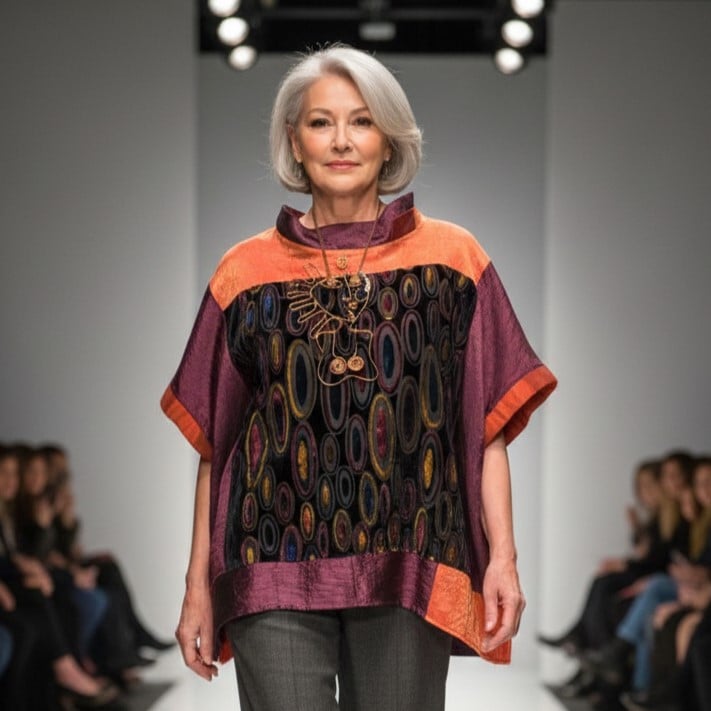 Image of jewel colors top, one size fits all