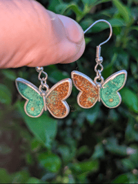 Gold and Jade Butterfly Earrings