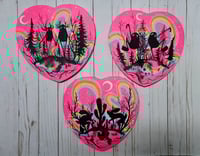 Image 2 of Rainbow Heart Couple Original Canvas