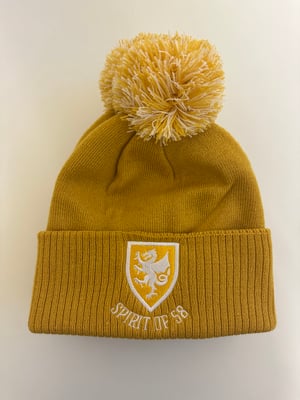 Image of SO58 Beanie in Mustard/off White 