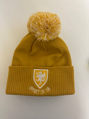 Image of SO58 Beanie in Mustard/off White 