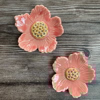 Image 1 of SECONDS Set of Two Pink Flower Dishes