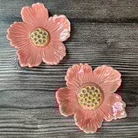 Image 2 of SECONDS Set of Two Pink Flower Dishes