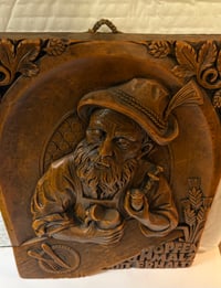 Image 3 of Authentic German Hand-Carved Wax Relief Decorative Wall Plaque - Fest Dressed Man