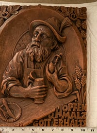 Image 6 of Authentic German Hand-Carved Wax Relief Decorative Wall Plaque - Fest Dressed Man