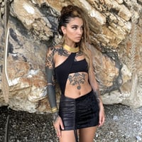 Image 2 of KABOSU SKIRT | TOP 2 in 1 | FULL BLACK VERSION