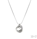 GOLD / SILVER INTERLOCKED RING NECKLACE