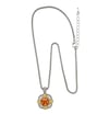 14K GOLD PLATED NECKLACE (ORANGE) STONE