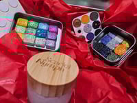 Image 1 of One of Each Watercolor Set: One Wheel of the Year, One Goddess, and One Glaze Watercolor Paints M...