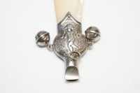 Image 3 of Victorian Sterling Silver and Mother-of-Pearl Baby Whistle, Teether