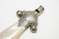 Image 4 of Victorian Sterling Silver and Mother-of-Pearl Baby Whistle, Teether