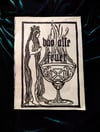 Das Alte Feuer Linocut Print