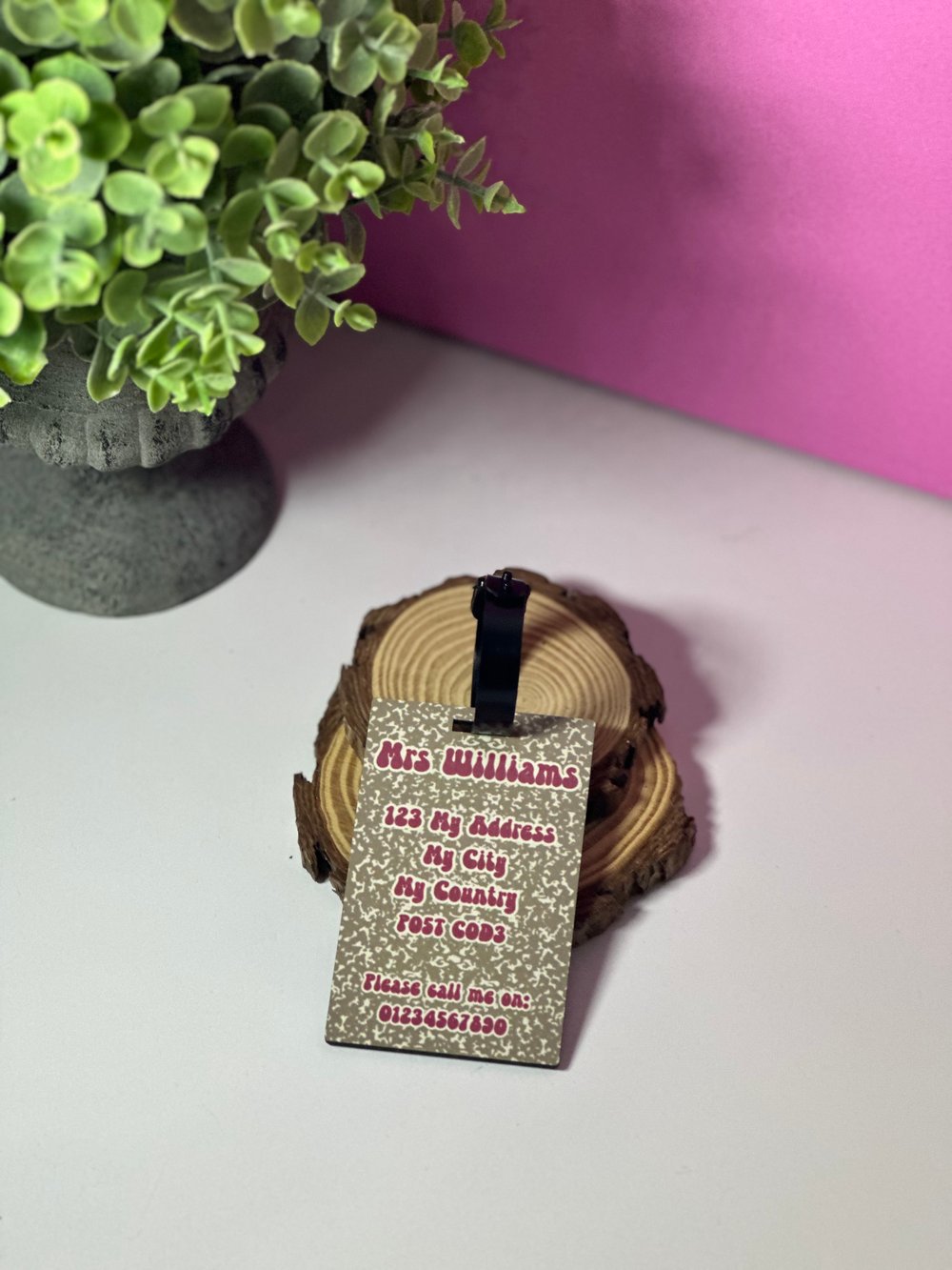 Image of 'Composition Notebook' Luggage Tag 