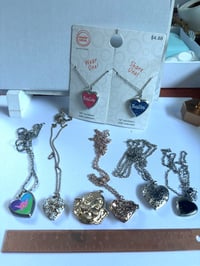 Image 1 of Lot of 8 Lockets | Buddha, Besties, Filigree, Heart Shaped | Resell or Craft 