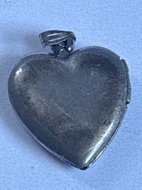 Image 2 of Heart-Shaped Sterling Silver Locket | Romantic Keepsake | Floral & Heart Design 