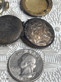 Image 2 of Vintage Locket Repair Lot – 2 Damaged Lockets, Heart &amp; Round, Jewelry Restoration Set