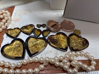 Image 3 of 7 Photo Lockets | Vintage Modern Heart Dried Flower Black Heart | Resell or Craft 