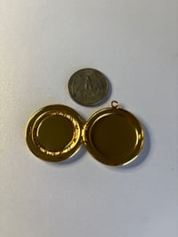 Image 4 of Pink Tulip Photo Locket | Pink &amp; Green Details | 