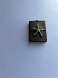 Image 4 of Vintage Starfish Book Locket |Brass, Engraved "Memories" on the Back | Romantic Keepsake | Beach