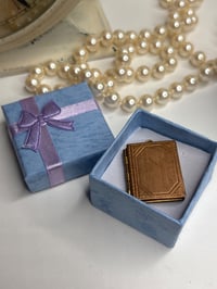 Image 4 of Antique Gold-Toned Book Locket | Photo Keepsake 