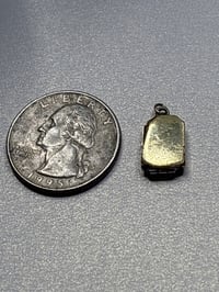 Image 4 of Vintage Miniature Guilloche Locket | Forget-Me-Not Blue Flowers | Dainty, Victorian