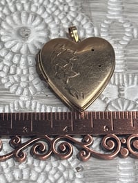 Image 1 of Romantic Photo Keepsake: 14K Gold Filled Locket, Floral Design