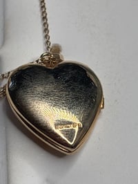 Image 5 of Dolphin Photo Locket Necklace – Gold Filled Memory Keepsake with Hand Etched Design