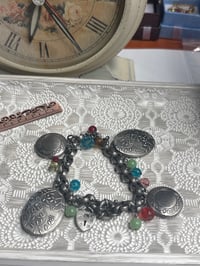 Image 2 of Photo Locket Bracelet: 4 Lockets, Room for 4 Photos, Keepsake Gift for Mom or Grandma