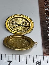 Image 2 of Romantic Keepsake with Original Black String/Bow: Photo Locket 