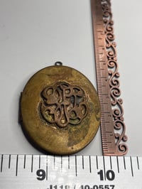 Image 1 of Photo Locket: Vintage Oval, Bronze, Patina 
