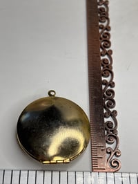 Image 2 of Photo Locket |Original Photo of Man with Cigar Grandpa Ornate Gold Circle