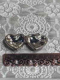 Image 3 of Sparkly Photo Locket: Marked AVON PC Romantic Gift Silver Tone