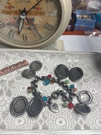 Image 3 of Photo Locket Bracelet: 4 Lockets, Room for 4 Photos, Keepsake Gift for Mom or Grandma