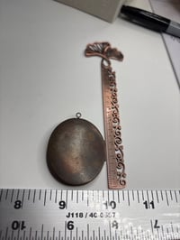 Image 2 of Photo Locket: Vintage Oval, Bronze, Patina 