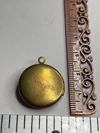 Image 2 of Vintage Photo Locket, Bronze Goddess Cameo, Circle, Gift Box 