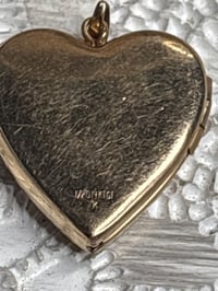 Image 3 of Romantic Photo Keepsake: 14K Gold Filled Locket, Floral Design