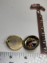 Image 3 of Photo Locket |Original Photo of Man with Cigar Grandpa Ornate Gold Circle