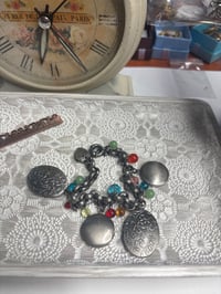 Image 4 of Photo Locket Bracelet: 4 Lockets, Room for 4 Photos, Keepsake Gift for Mom or Grandma