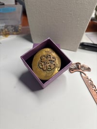 Image 4 of Photo Locket: Vintage Oval, Bronze, Patina 