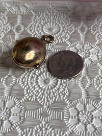 Image 2 of Vintage Football Locket: Antique Bronze Oval Locket Dimensional 