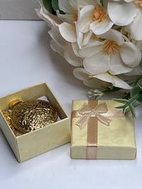 Image 6 of Photo Locket |Original Photo of Man with Cigar Grandpa Ornate Gold Circle