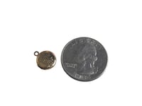 Image 2 of Vintage Miniature Gold-Tone Locket Pendant With Intricate Design Dainty Doll