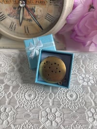 Image 4 of Memory Locket: Vintage Gold-Tone Perfume Zodiac Star Charm & Chain Photo Prayer